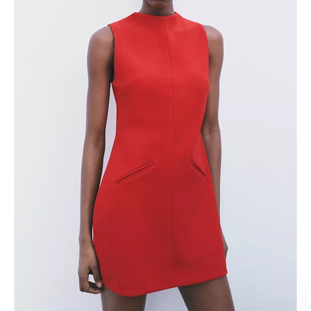 Zara Red Sleeveless Mini Dress